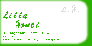 lilla honti business card